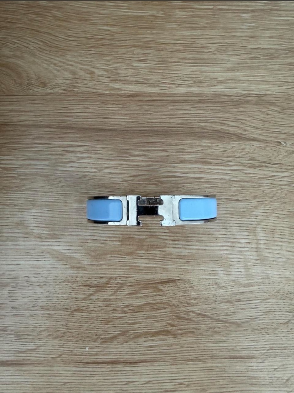 Hermès Clic H Bracelet Silver & Blue